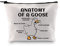 Goose Lover Gift Anatomy of A Goose Makeup Bag Goose Whisperer Cosmetic Bag Goose Owner Gift Bird Lover Gift Goose Farmer Gift Zipper Travel Pouch (Goose White)