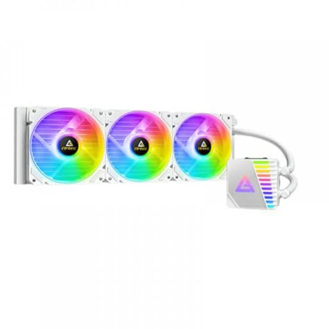 Antec Symphony 360mm ARGB White Liquid CPU Cooler, PWM LED Fan, 14 Dense Cooling Fins, Compatible with LGA 115x, 1200, 2011-v3, 2066, AM4, AM3+, FMx, TR4 Desktops