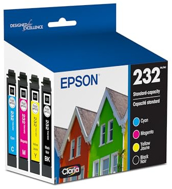 EPSON 232 Claria Ink Standard Capacity Black & Color Cartridge Combo Pack (T232120-BCS) Works with WorkForce WF-2930, 2950 and Expression XP-4200, 4205