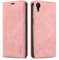 LOLFZ Schutzhülle für iPhone XR, Premium-Magnetverschluss, PU-Leder, mit Kartenfächern, Standansicht, stoßfeste Handyhülle für Apple iPhone XR – Roségold