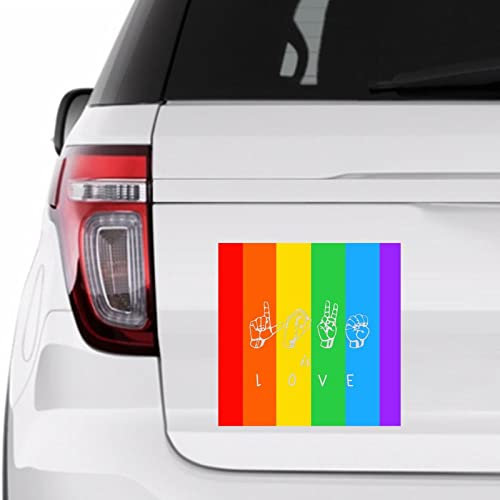 Love Peace Equality Lgbt Sticker, LGBT Pride Vinly Decal for Cars Laptops, Windows, Walls, Fridge, Toilet And More,6 inch