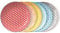 ONEMORE Assiettes à dîner en porcelaine, lot de 6, 26,92 cm, Vintage Design, Plats de Service en Céramique pour Fête, Compatibles Lave-vaisselle et Micro-Ondes, Couleurs Vives | Noël