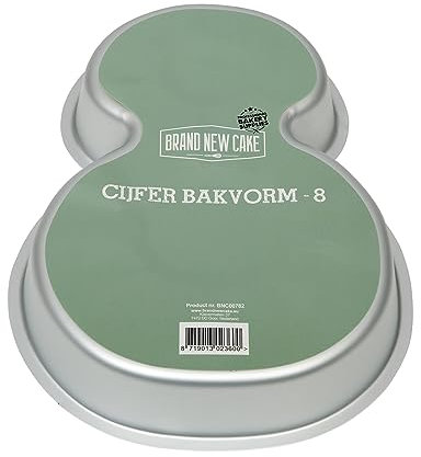 BrandNewCake® Zahl 8 Backform - Wiederverwendbare Aluminium Kuchenform - Perfekt für Geburtstage und Jubiläen