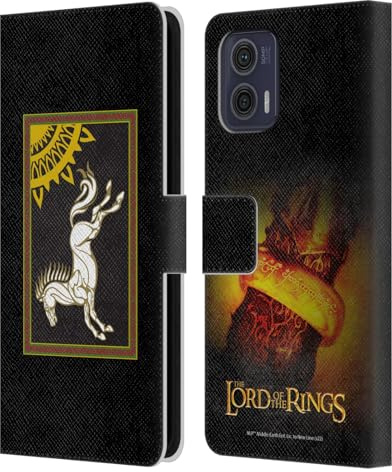 Head Case Designs Officially Licensed The Lord Of The Rings The Fellowship Of The Ring Flag Of Rohan Graphics Leather Book Wallet Case Cover Compatible With Motorola Moto G73 5G