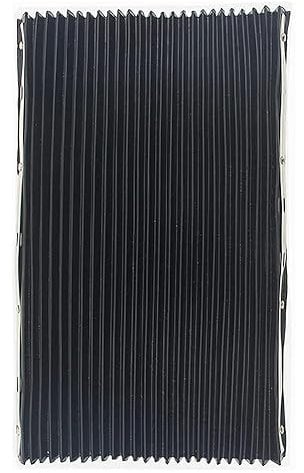 Milling Machine Tool Foldable Accordion Way Cover Rubber Dust Protective Cover 40x60cm/15.75x23.62 Inches for 3# 4# Portable Milling Machine Part Accordion Way Cover 400x600mm/15.75x23.62 Inches