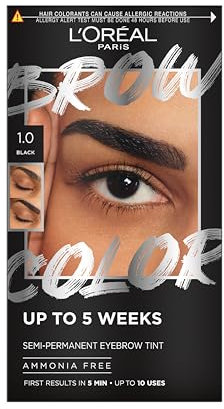 L'Oréal Paris Brow Color Tinte De Cejas Semipermanente, 1.0 Black