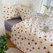 Michorinee Housse de Couette Cœur 140x200 Rouge avec Taie d'oreiller 65x65 cm - Parure de Lit Rouge et Blanche en Microfibre - Linge de Lit 1 Personne Adulte avec Fermeture Éclair