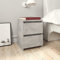 Comodino Grigio Cemento 30x30x40 cm in Legno Multistrato (8,4 kg)-Mobili
