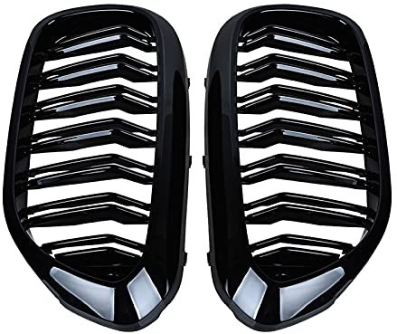 Für BM&W 5er M5 G30 G31 520i 530i 540i ABS 2-slat Gloss Black Front Kidney Grille Front Bumper Grill Doppelsteg Sport Kühlergrill