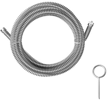 Rohrreinigungsspirale für elektrische Rohrreinigungsmaschine, verlängert 5 Meter, Durchmesser 12mm, Verlängerungsstecker passend für 10mm/12mm/16mm Drainagespirale(Verzinkte Stahlspirale)