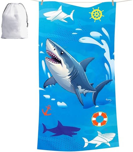 TYXHXTF Strandtuch für Kinder - 150 x 75 cm Kinder Schnell Trocknend Badetuch, Camping Handtuch für Mädchen und Jungen, Ultra Saugfähig Superweich Stranddecke Pool Reisen Schwimmen Duschtuch