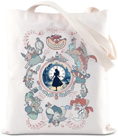 FOTAP Alice Inspired Shoulder Bag - Alice in Wonderland Merch, Magic Kingdom Gift, Cheshire Cat Lover, Perfect for WDW Trips (UK)