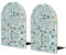 Terrazzo Lot de 2 serre-livres en bois marbré pastel pour étagères, serre-livres robustes pour bureau, maison
