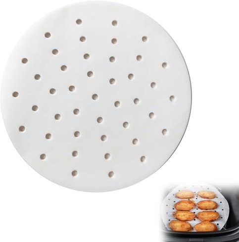 200 Stück Dim Sum Papier, Antihaftbeschichtet, Backpapier Rund, Airfryer Papier, Perforiertes Backpapier, Bambusdämpfer Einlagen, Dumpling Einlage, Backpapier Für Heißluftfritteuse Rund