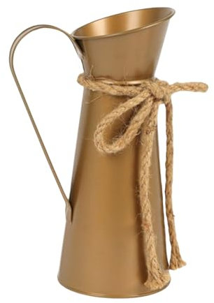 Pots à lait vintage en métal avec poignée en fer pour décoration de mariage et arrangements floraux