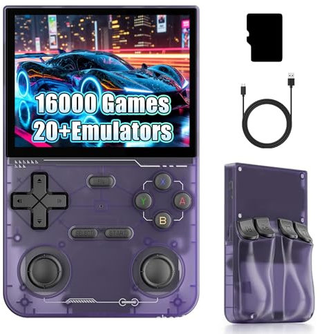 Console de Jeux Portable K36,16000+ Jeux,écran 3.5-in 640 * 480 IPS OCA, 20+ émulateurs,Double Joystick avec Carte TF 64G,Console de Jeux vidéo rétro Portable sans Fil,Cadeaux pour Adultes et Enfants