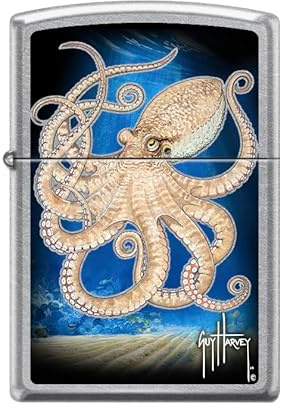 Zippo Sturmfeuerzeug - Guy Harvey, Street Chrome, Color Image - Nachfüllbar - Wiederverwendbar - Windfestes Design - Geschenkbox - Made in USA