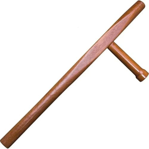 Sefdrert Turn T Type Qinggang Wood A Martial Art Both Crutches Duckweed T-Shaped Stick Kidnapper 55cm