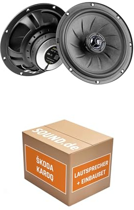 Lautsprecher Boxen Einbaupaket für Eton PFX16 kompatibel mit Skoda Karoq vorne | 2X Tief-Mitteltöner mit integriertem Hochtöner 100W MAX