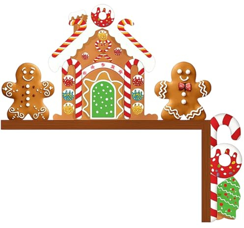 DvBCNMe Türdeko Weihnachten, 22 X 18,5 cm Weihnachtsdeko Türrahmen, Festliche Türdekoration, Christmas Türschmuck, Festliche Innendeko Für Türen Und Fenster