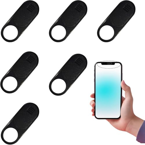Cuixia 6Pcs Camera Cover Slider, Ultra Thin Webcam Cover for Privacy, Phone Camera Cover & Front Camera Cover, Camera Lens Protector for Laptop Tablet PC Smartphone, Compatible with iPhone Devices