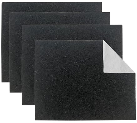Relaxdays Dunstabzugshaube Filter 4er Set 47x57, schwarz/weiß | Filtervlies universal, Ersatzfilter gegen Geruch, Carbon