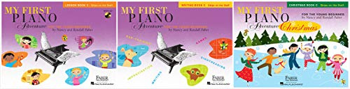 My First Piano Adventure Level C Set (3 Books) - Lesson Book C, Writing Book C, Christmas Book C