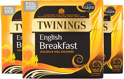 Twinings English Breakfast Tea 480 Tea Bags (Multipack of 3 x 160 Tea Bags)