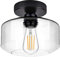 Industrial Glass Light Shade Ceiling - Semi Flush Ceiling Lights Kitchen Lights Ceiling Chandeliers Pendant Light Fitting Ceiling Lamp for Bedroom Hallway Dining Room Living Room Loft