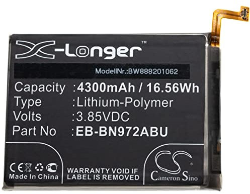 vhbw batteria compatibile con Samsung Galaxy Note 10+, 10+ 5G, Note 10 Plus smartphone cellulare (4300mAh, 3,85V, Li-Poly)