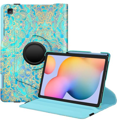 Fintie Custodia per Samsung Galaxy Tab S6 Lite 10,4 pollici 2024/2022/2020 Tablet - Custodia regolabile a 360 gradi con supporto per penna S, funzione sleep/wake, giada