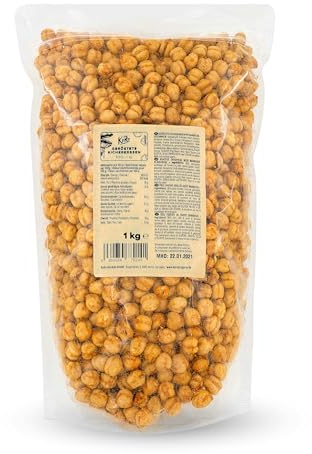 KoRo - Pois chiches grillés BBQ - 1 kg - source de protéines et de fibres - sans colorants ni conservateurs artificiels