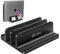 ULBRE Support vertical en métal pour ordinateur portable - Double réglable - 4 emplacements - Compatible avec tous les iPad, tablettes, Surface Pro, Go, Dell, Samsung, HP, Chromebook jusqu'à 17,5 -