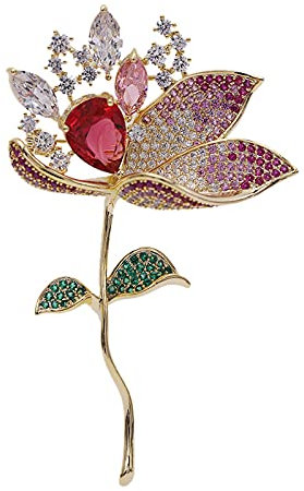 HCMA Élégant Lotus Fleur Broche Bijoux De Luxe Broches Broches Florales Délicates pour Femmes Fille De Mariage Broches Broches