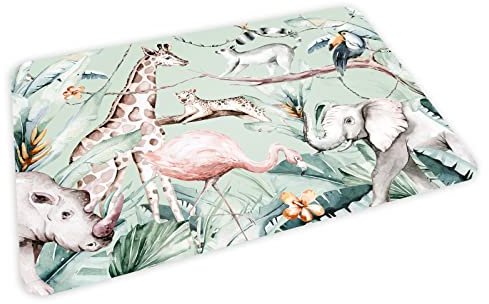 stabiles Vinyl Tischset Tiere Kinder Platzset Platzdeckchen - BPA frei - abwaschbar reißfest farbecht - Kita Kindergarten Dschungel