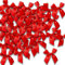 JKDHJK 48 Stück Schleife, Mini Rote Schleifen rot, kleine schleifen rot Dekoration Diy Handwerk Für Weihnachten Valentinstag Karten Hochzeit Party Dekorationen（5 cm Breite）