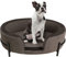 Kare Design Hund/Katzenbett Dream Day, Grau, Hundebett, Katzenbett, Samtoptik, Stahlfüße, 25x63x44cm (H/B/T)