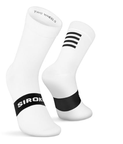 SIROKO - Fahrradsocken S1 White Gavia - XS-S - Weiß
