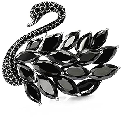 QQY Butterfly Brosche Pins, Kristall Schwan Brosche Tier Brosche Strass Brosche für Frauen Dekoration