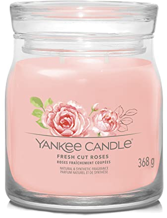 Yankee Candle Signature Scented Candle | Fresh Cut Roses Jar Candle with Double Wicks | Soy Wax Blend Long Burning Candle | Perfect Gifts for Women