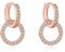 Fcebsty Rosegold Ohrringe Silber 925 Hängend für Mädchen, 10mm S925 Sterling Silber Creolen Doppelter Zirkonia, Double Circle Hoop Schmuck für Hochzeitsgeschenke für Frauen