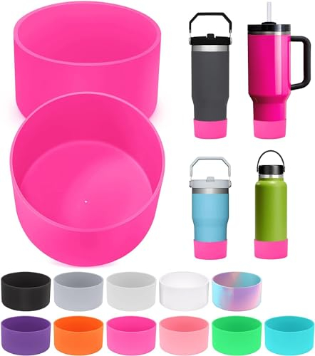 PICcircuit 2 Stück für Stanley Boot, Silikon-Unterseite für Quencher Adventure 1,2 l, 850 ml, IceFlow 567 ml, 850 ml Flasche und für Hydroflask Becher 340 - 680 ml, für Stanley Cup-Zubehör, vermeidet