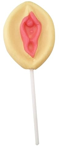 Lutscher mit witzigen Motiven aus Zucker oder Schokolade - Scherzartikel JGA Fun Lollipop Penis Lolli Vagina Lolly (Vagina)