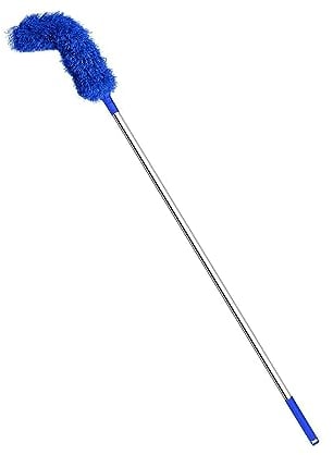 LOVIVER Brosse de Nettoyage de gouttière télescopique Angle réglable Perche télescopique 45 cm à 220 cm Léger Solide Durable pour enlever Les Feuilles et Les, Bleu