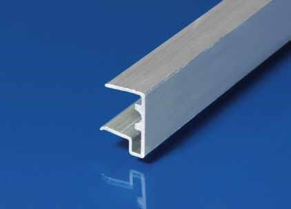 Alu - Abschlussprofil 980 mm Alu Kantenschutz mit Tropfkante für Stegplatten 16 mm - Alu - U - Abschlussprofil für den unteren Abschluß der Stegplatte