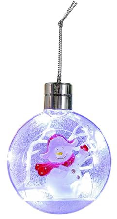 Sfere luminose per albero di Natale | Squisite palle di neve di Natale con luci | Prodotti per la decorazione della casa per albero di Natale, armadio, balcone, finestra, giardino
