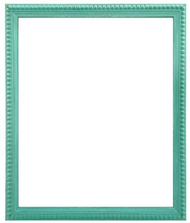 Bilderrahmen, Krone, Türkis, Spulen, Holz, 50 x 40 cm