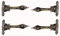 The Metal Magician Black T-Strap Hinges, Pack of 4 Heavy Duty Barn Door Hinges (6.2 x 3.5) for Wooden Fences Heavy Duty, Decorative, Farm Gate Hinge (Antique Brass)