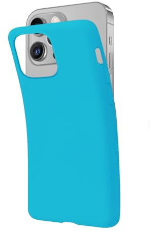 SBS iPhone 12 Pro Max Hülle Blau Aquamarine Pantone 311C Hülle Weich Flexibel Kratzfest Dünn Bequem in der Tasche Hülle Kompatibel mit Wireless Charging