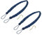 QUARKZMAN 2 Piezas de Abrazaderas para Cortinas, 58cm/23 Cordón Decorativo para Sujetar Cortinas con 2 Ganchos de Metal, Azul Marino